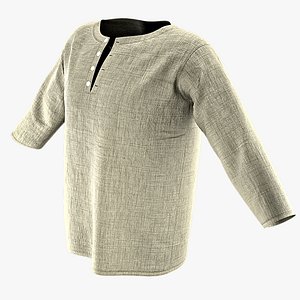 Henley collar T-shirt Male
