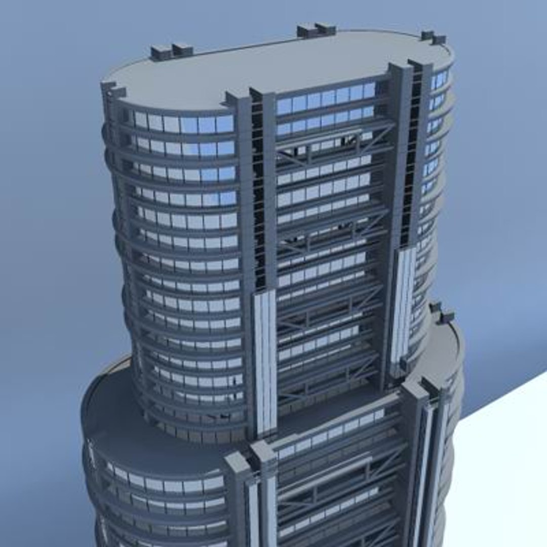 3d Set Buildings City
