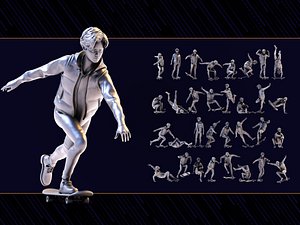 Skateboard Boy 3D model