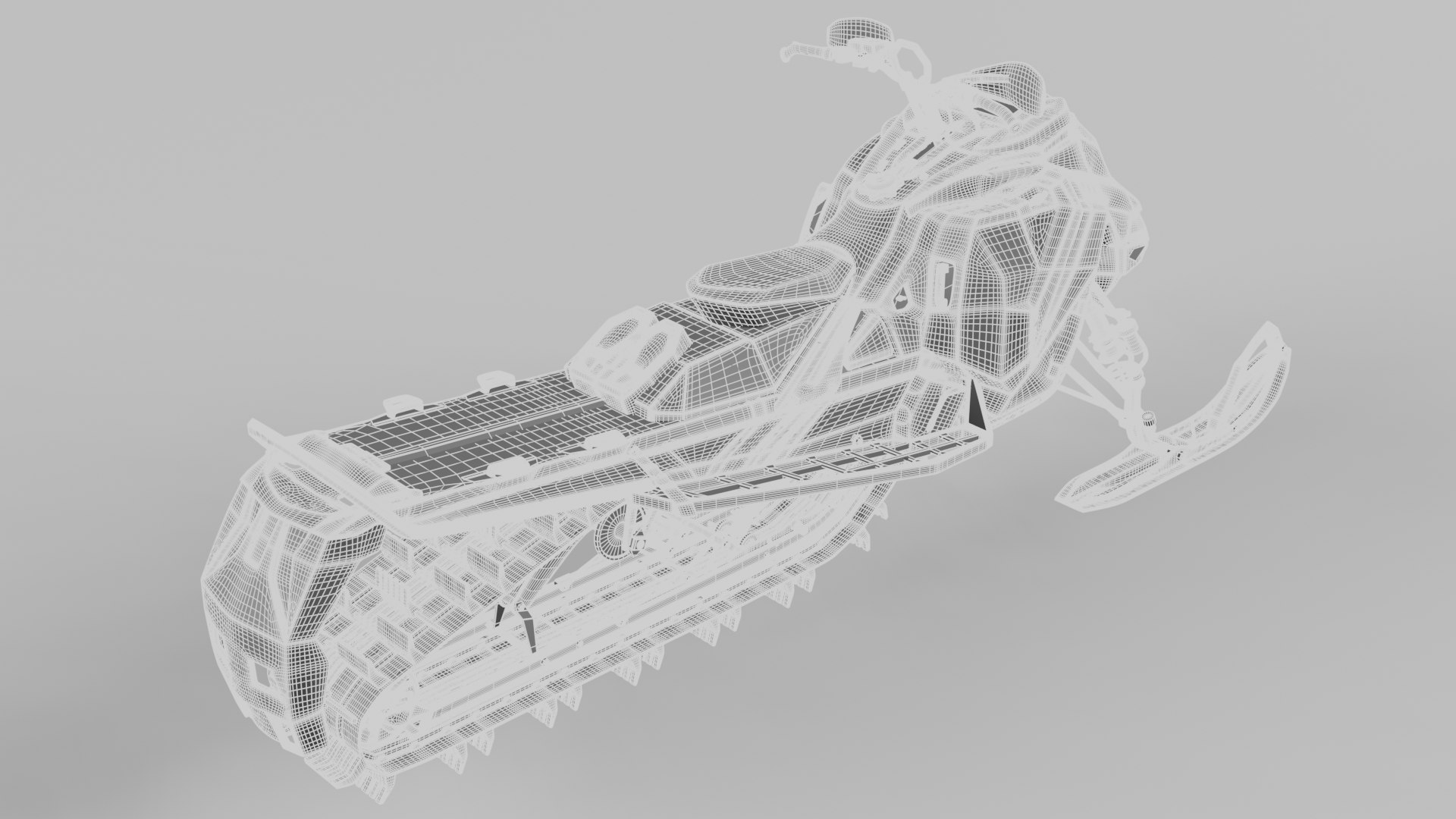 3D Model Snowmobile Ski-Doo Summit Adrenaline 850 E-TEC 165 Grey And ...