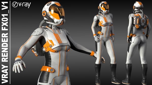 3D fx01 female sci-fi suit - TurboSquid 1241840