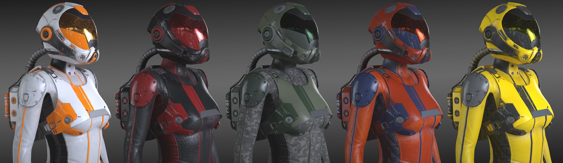 3D Female Sci-Fi suit - TurboSquid 1762048