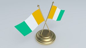 Flag of Cote dIvoire 3D Model