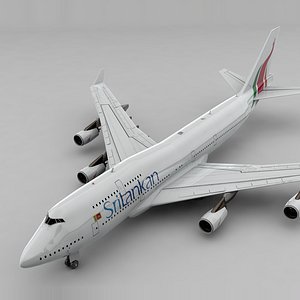 3D model boeing 747 sri lankan