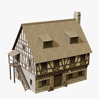 Medieval Tavern Inn - Game Ready PBR