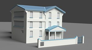 3d caribbean house model