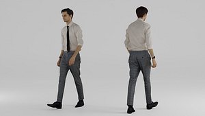 Man Walking Business 1 3D