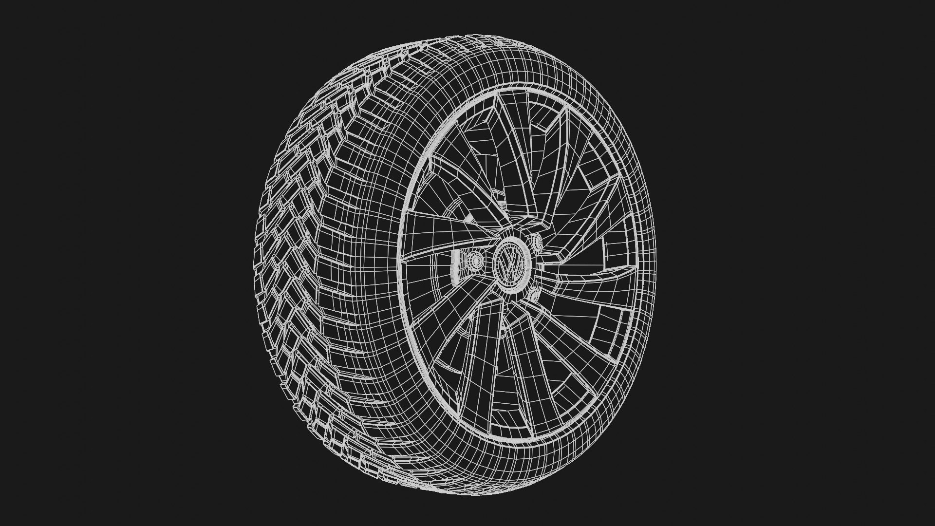 Car Volkswagen Wheel With Rim 3D model - TurboSquid 2146065