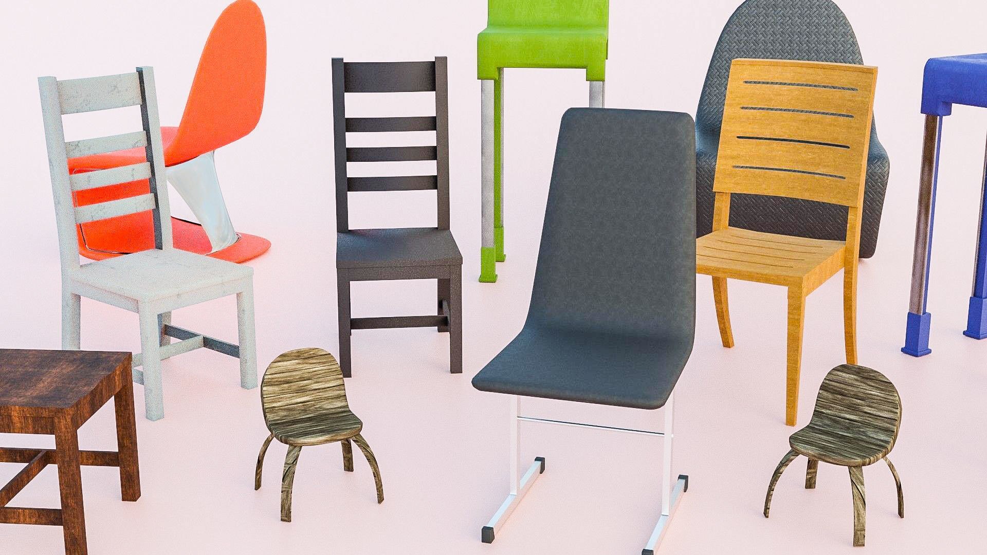 Small Chair Collection 3D Model - TurboSquid 1772499