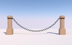 pillars chains monuments street elements 3D