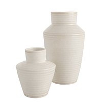 Cadeau White Stoneware Flower Vase