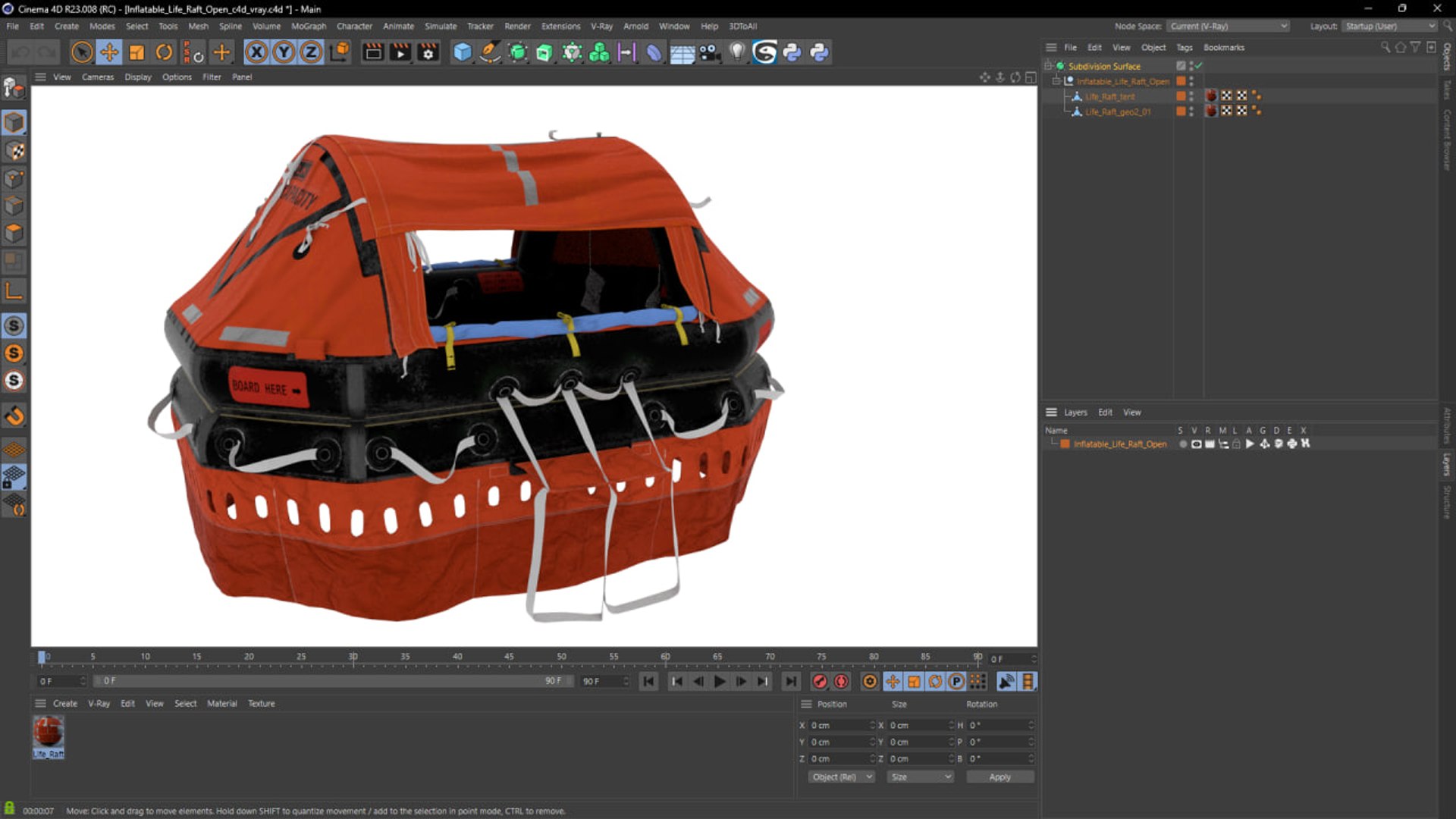 3D Inflatable Life Raft Open - TurboSquid 2318248