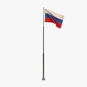 Animated  Russia Flag 3D model