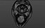 Cartoony skull with separated jaw
