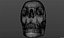Cartoony skull with separated jaw