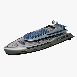 Solar Powered Yacht 3D model