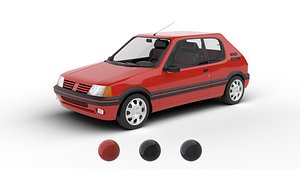 Peugeot 205 GTI 1 6 1992 3d model