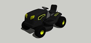 3D model lawnmower tractor