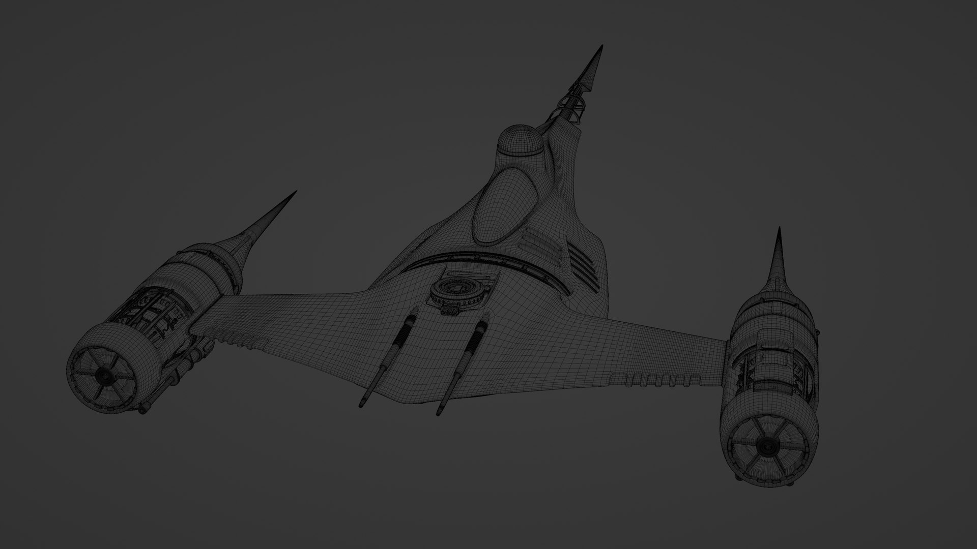 3D model Mandalorian N1 Starfighter https://p.turbosquid.com/ts-thumb/0o/uZPVzC/kC/wireframe2/png/1721850226/1920x1080/fit_q87/b798716290e3d5eaf8f813875572705315ce8f47/wireframe2.jpg