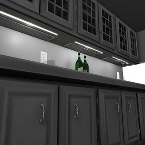 indoor kitchen cabnets 3d model