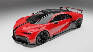 3D BUGATTI CHIRON PUR SPORT RED