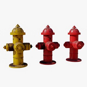3D Low-Poly Hydrant Collection by Nikdox