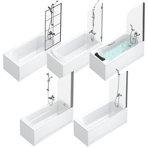 Bath and shower curtains Villeroy & Boch, Sanitana, Roca, Ideal and Cersanit set 93
