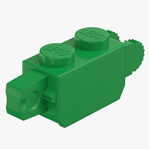 Lego Brick 1x2 Click Hinge Both Ends (Vertical) Earth Green