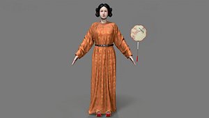 3D model ancient Chinese women