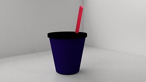 cup topper straw 3D