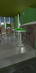 casino bar stools 3d model