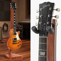 Guitar Gibson Les Paul on Floor Stand