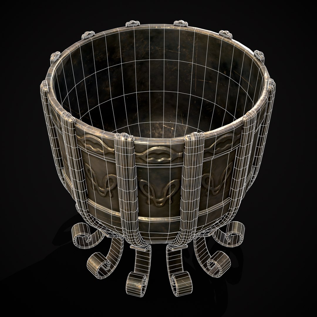 Bronze Decorative Cauldron Model - TurboSquid 2158994