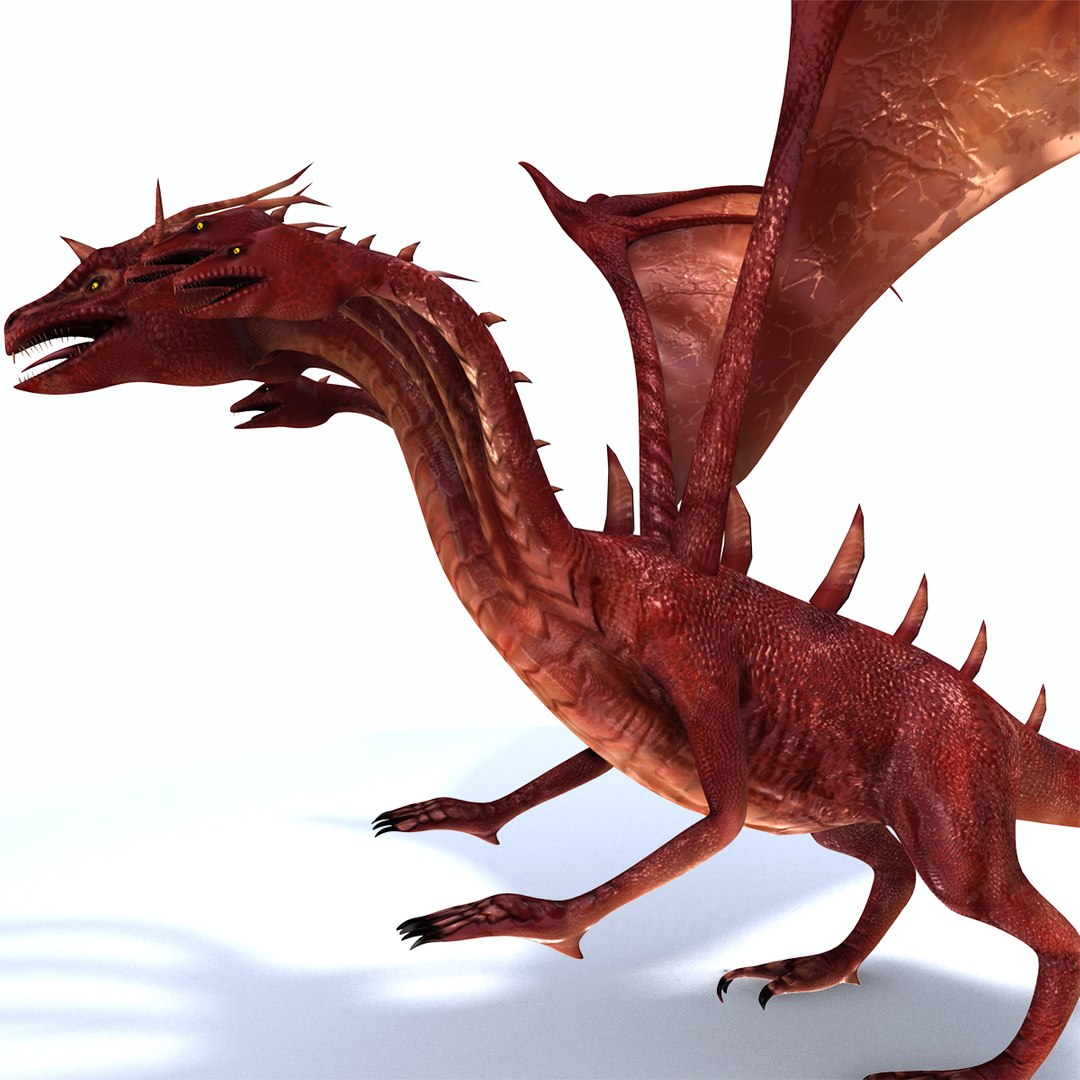 3d Obj Seven Headed Dragon