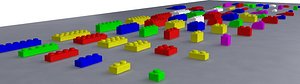 lego pieces 3d model