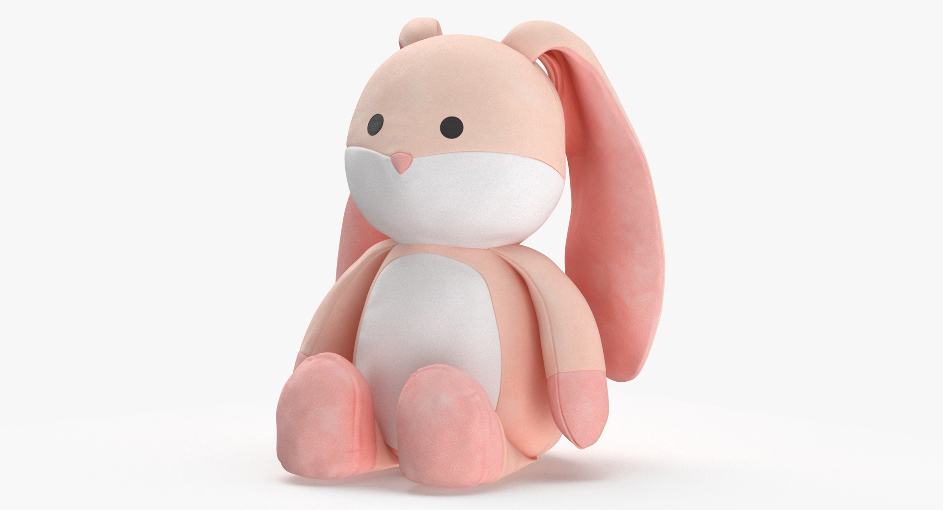 Stuffed Animals Rabbit Pink And White Color Model - TurboSquid 2192983