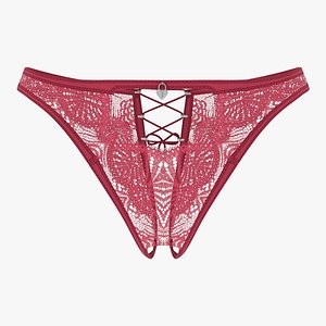 Lace Open Thong SS 86 3D
