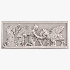 Plaster Relief Genius Peace Freedom 3D model