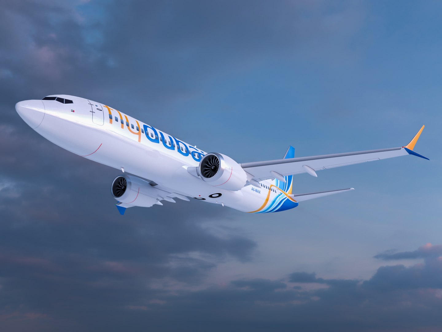 3D boeing 737-8 flydubai airlines - TurboSquid 1249345