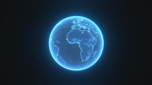 Hologram Planet Earth Sci-Fi 3D Model 8k Textures