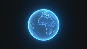 Hologram Planet Earth Sci-Fi 3D Model 8k Textures