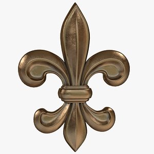 bronze fleur-de-lis 3D model