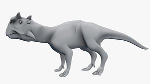 3D model psittacosaurus cretaceus