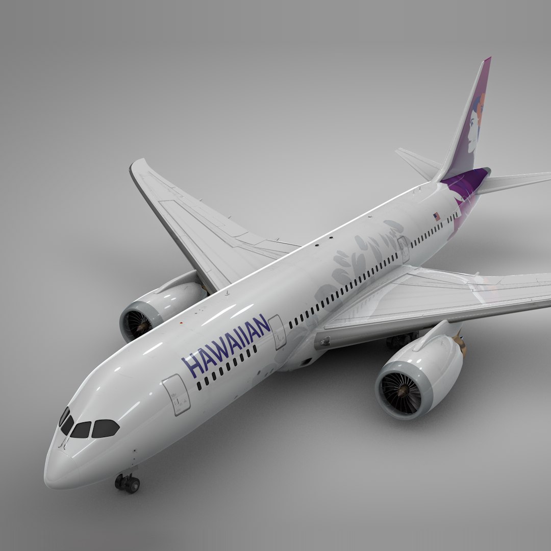 Boeing 787 Dreamliner Hawaiian 3D - TurboSquid 1614158