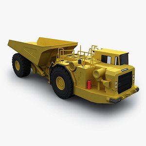 3d max articulated underground mining truck