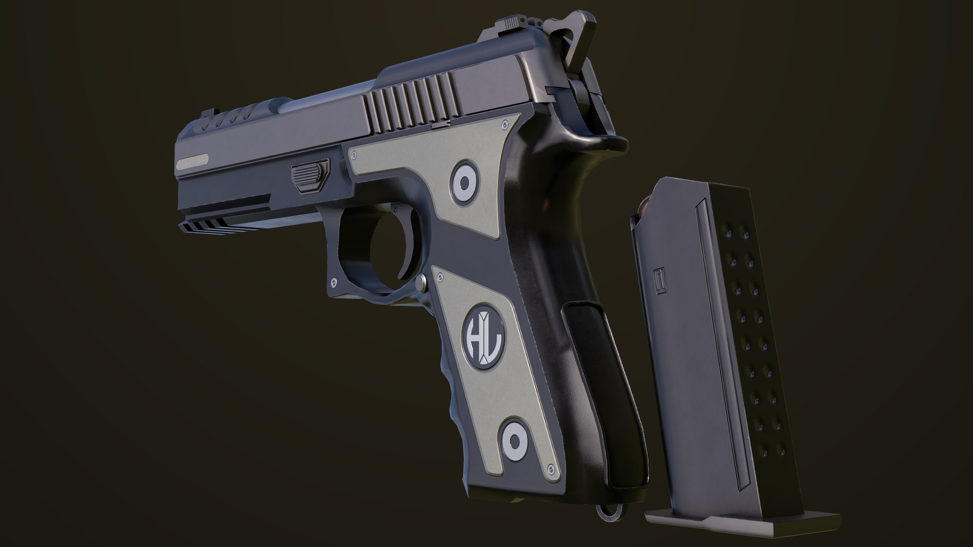 3D Pistol 02 Generic All PBR Unity UE Textures Included - TurboSquid ...