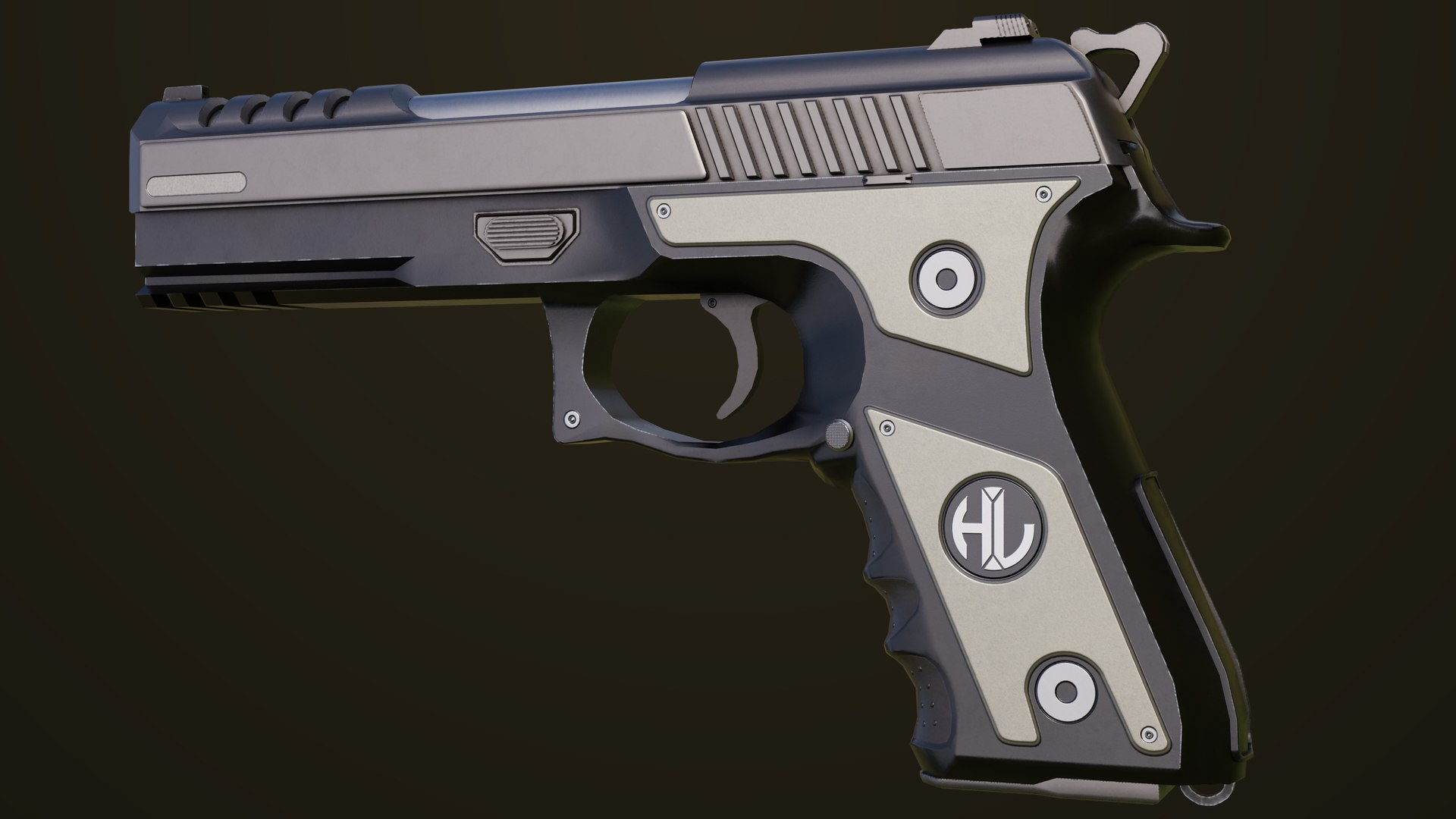 3D Pistol 02 Generic All PBR Unity UE Textures Included - TurboSquid ...