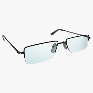 3D Rectangular Anti UV Glasses model