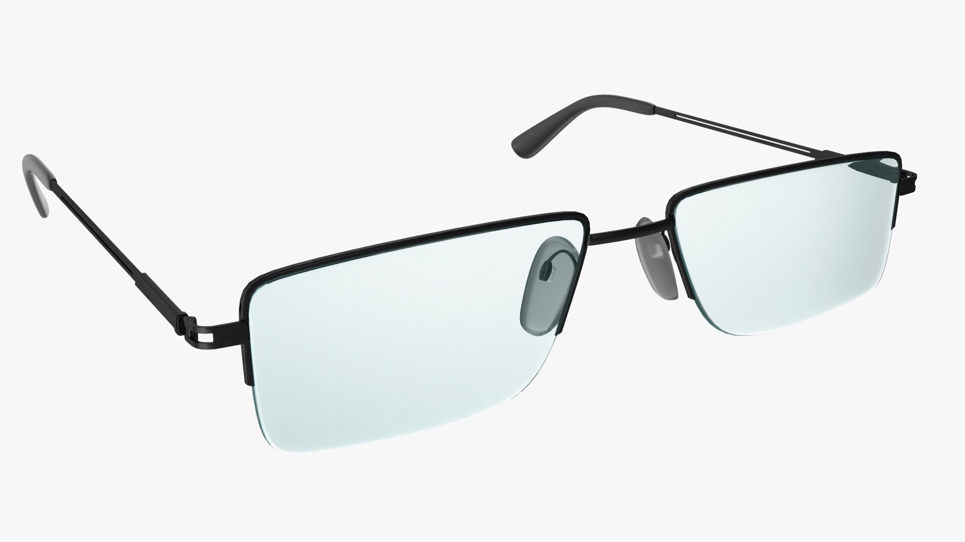 Rectangular Anti UV Glasses 3D model preview