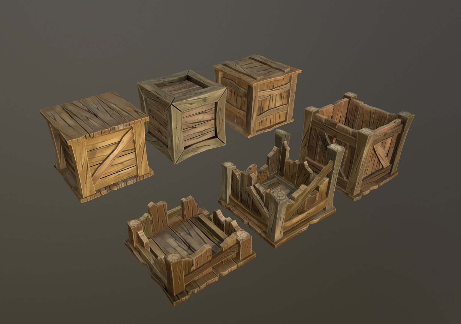 3D stylized wood props pack model https://p.turbosquid.com/ts-thumb/0p/vWaS1j/O1S4PyW7/boxes3/png/1579597517/1920x1080/fit_q87/ae86978a2d179fcae1a2cb10651f2fa51fb2d213/boxes3.jpg